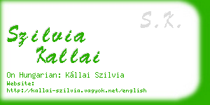 szilvia kallai business card